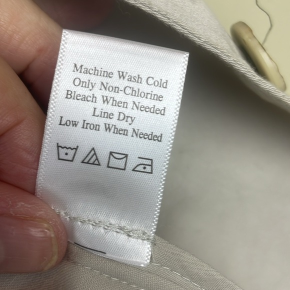 Coldwater Creek Khaki Cotton Spandex Button Up Jacket w/ Pockets Size 10 - Picture 7 of 13